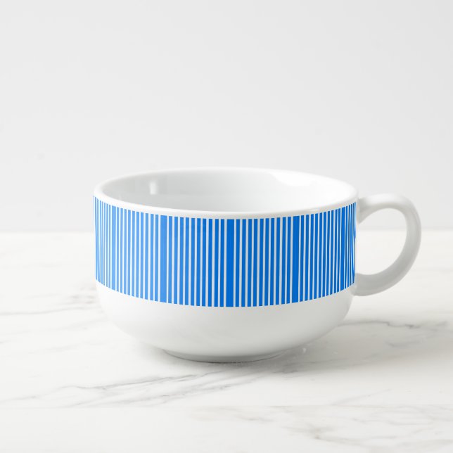  Blue Stripe Soup Mug (Left)
