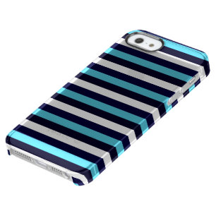 Blue Stripe Clear iPhone SE/5/5s Case