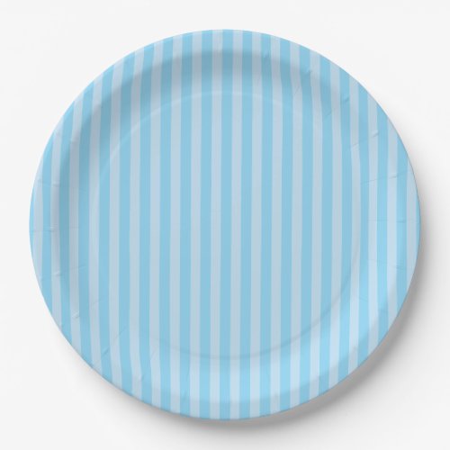 Blue stripe Vintage Design Simple Stylish Modern Paper Plates