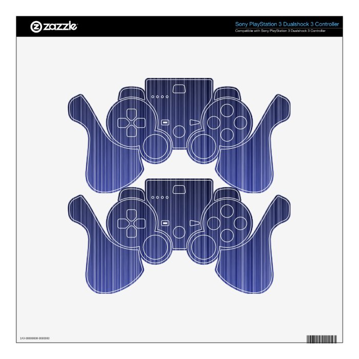 Blue Striped Background PS3 Controller Skins