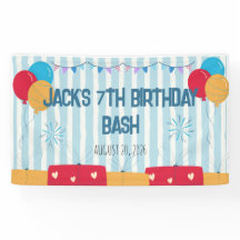Blue Striped Balloons & Gifts Custom Boys Birthday