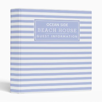 Blue Striped Beach House Rental Guest Information