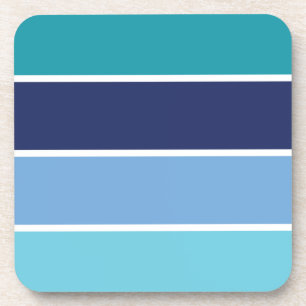 Blue Striped Beverage Coaster