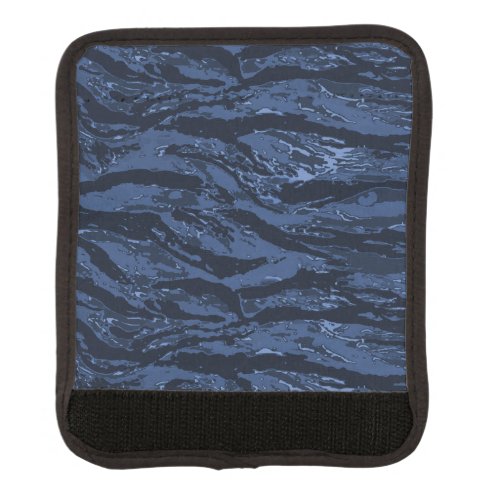 Blue Striped Camo Luggage Handle Wrap