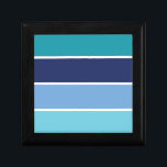 Blue Striped Gift Box<br><div class="desc">A cool blue striped pattern.</div>
