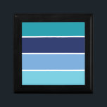 Blue Striped Gift Box<br><div class="desc">A cool blue striped pattern.</div>