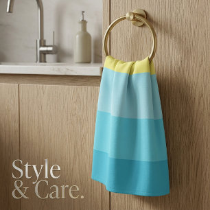 Blue Striped Hand Towel – Kitchen Décor Accent