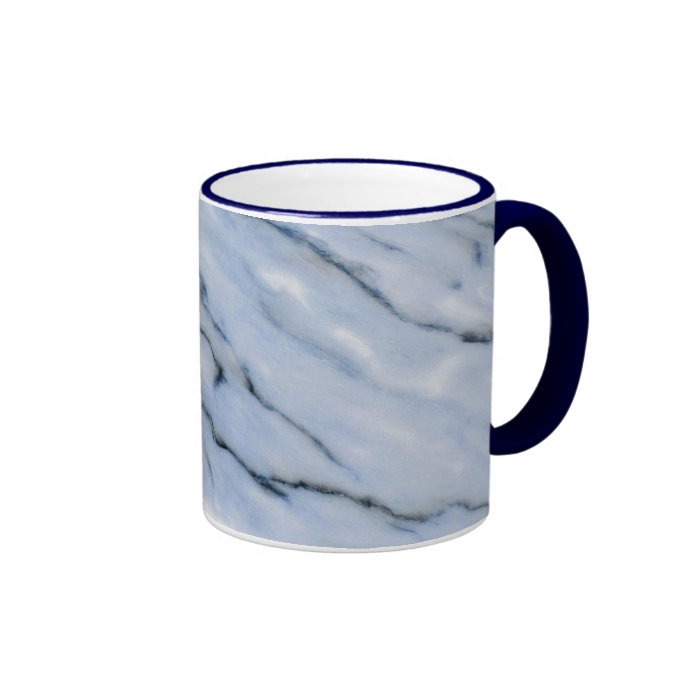 Blue Striped Marble Mug