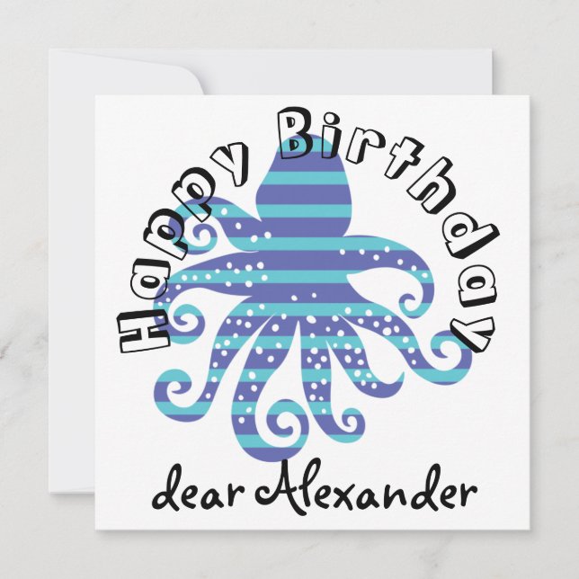 Blue Striped Octopus (Front)