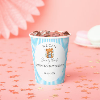 Blue Striped Paper Cups