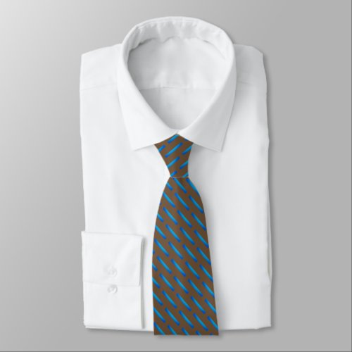 Blue Striped Pattern Neck Tie