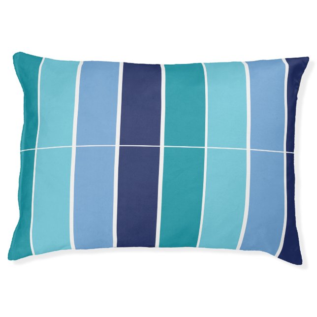 Blue Striped Pet Bed (Front)