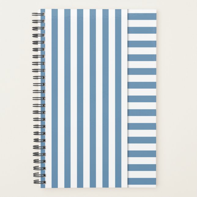 blue striped planner (Front)