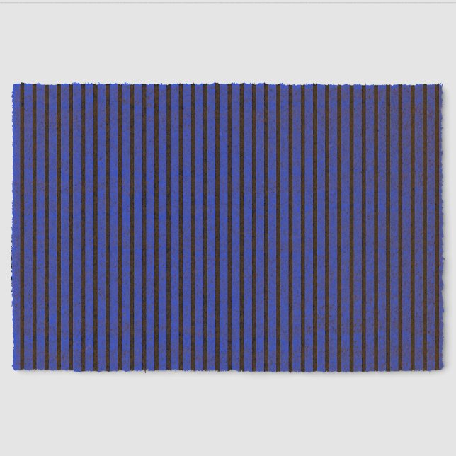 Blue Striped texture Fiber Doormat (Front)