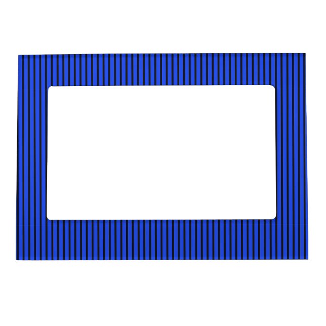 Blue Striped texture Magnetic Frame (Front)