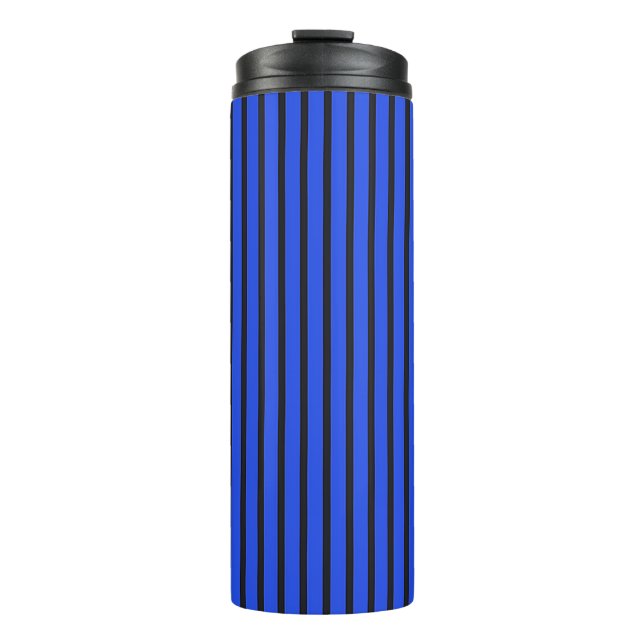 Blue Striped texture Thermal Tumbler (Front)