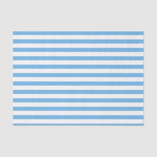 Blue Striped Tissue Paper (Front)