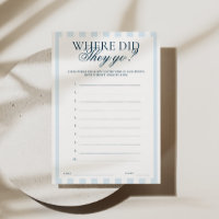 Blue Striped Where did they go Card