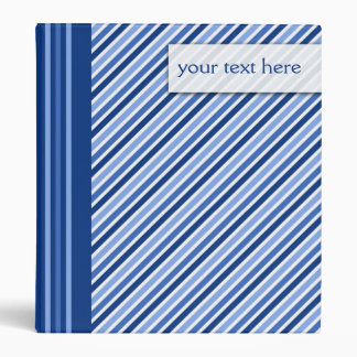 Blue Stripes 1 Inch Binder