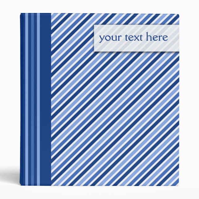 Blue Stripes 1 Inch Binder (Front)
