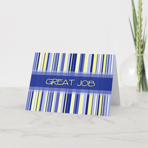 Blue Stripes Administrative Professionals Day Card