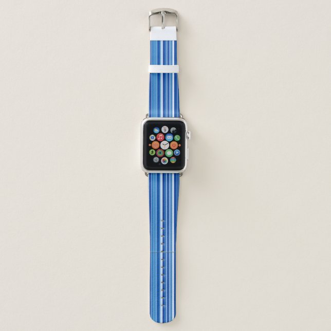 Blue Stripes Apple Watch Band (Front)