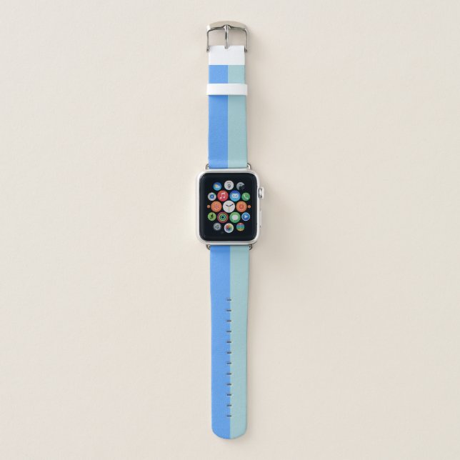 Blue Stripes Apple Watch Band (Front)