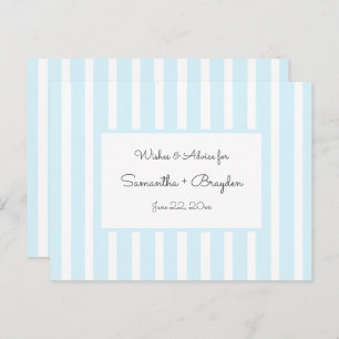 Blue Stripes Baby Shower Advice, prayers Advice Card