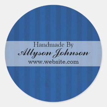 Blue Stripes   Background Handmade By Stickers by AllyJCat at Zazzle
