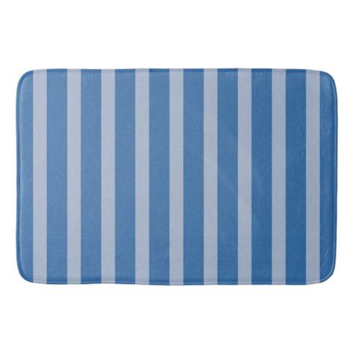 Blue stripes bathroom mat