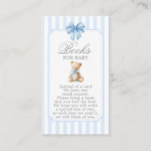 Blue Stripes Bear Baby Shower Boy Books for Baby