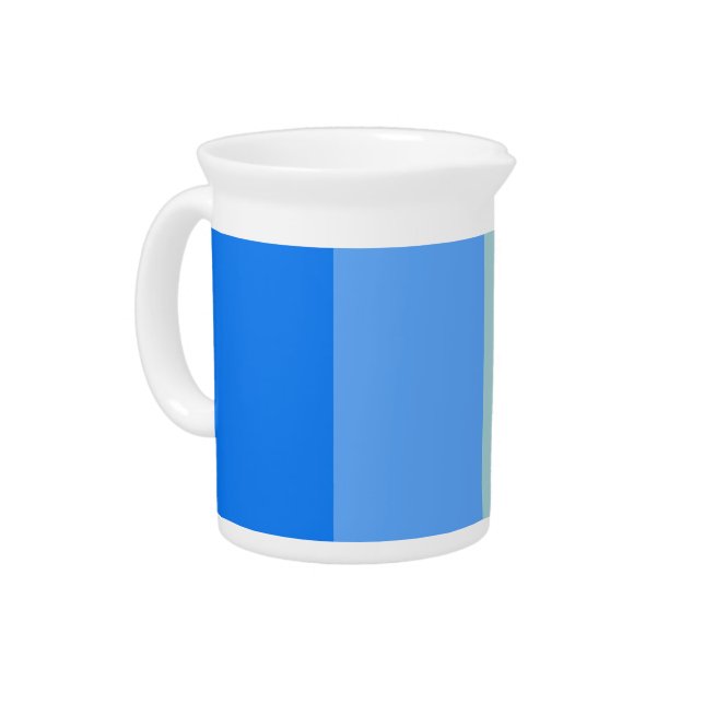 Blue Stripes Beverage Pitcher (Left)