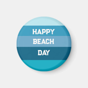 Blue Stripes Birthday Template Magnet