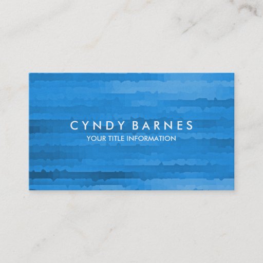 Customizable Blue Stripes Business Card