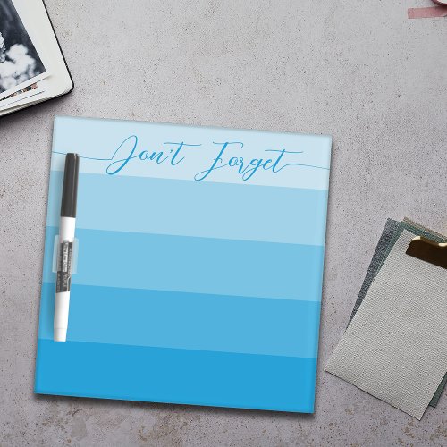 Blue Stripes Color Changeable Dont Forget  Dry Erase Board
