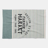 Blue Stripes Custom Farmer's Market | Farmhouse Kitchen Towel (Horizontal)