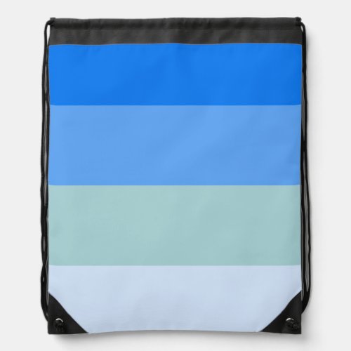 Blue Stripes Drawstring Bag