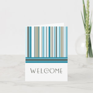 Blue Stripes Employee Welcome to the Team Card