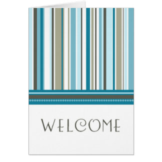 Blue Stripes Employee Welcome to the Team Card