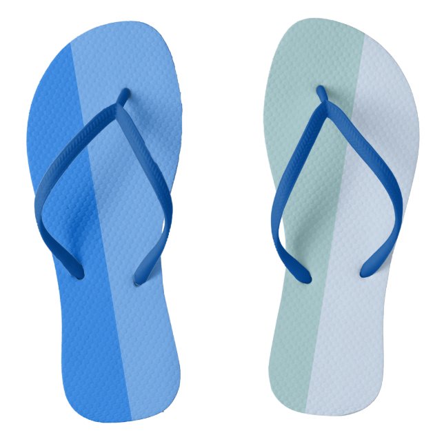 Blue Stripes Flip Flops (Footbed)
