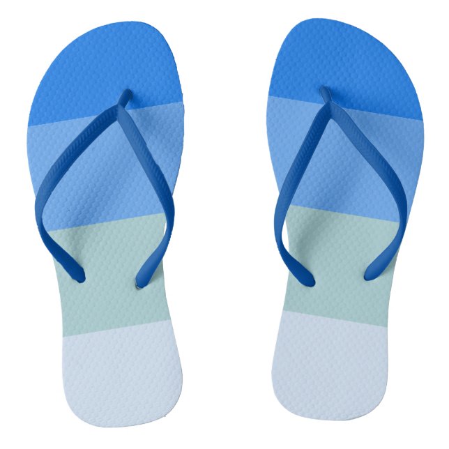Blue Stripes Flip Flops (Footbed)
