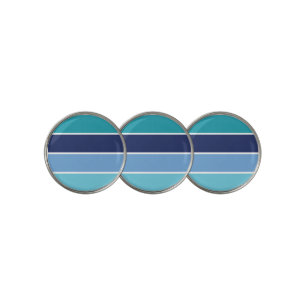 Blue Stripes Golf Ball Marker