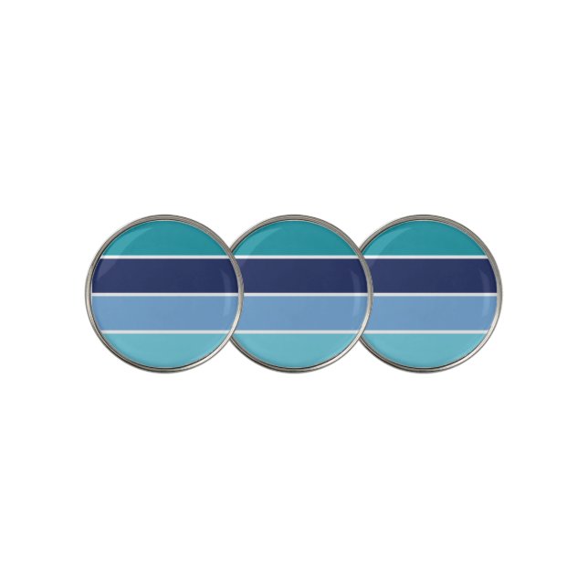 Blue Stripes Golf Ball Marker (3 Up)