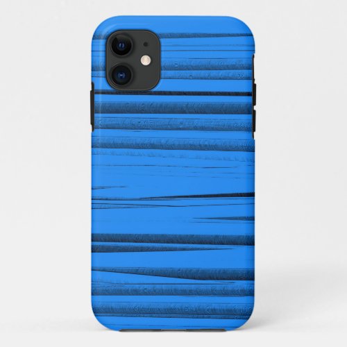 Blue stripes graphic art iPhone 11 case