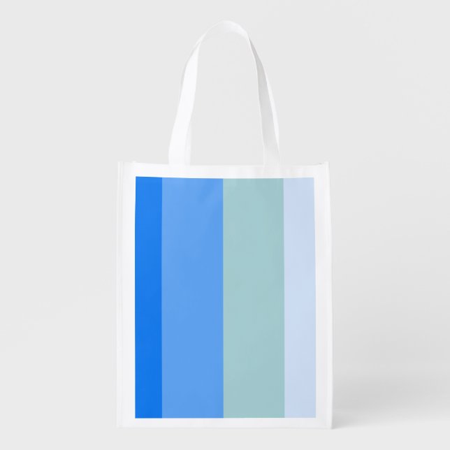 Blue Stripes Grocery Bag (Front)