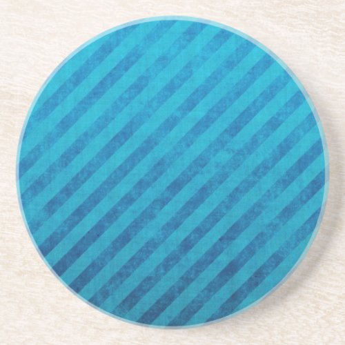 Blue Stripes Grunge Texture Coaster