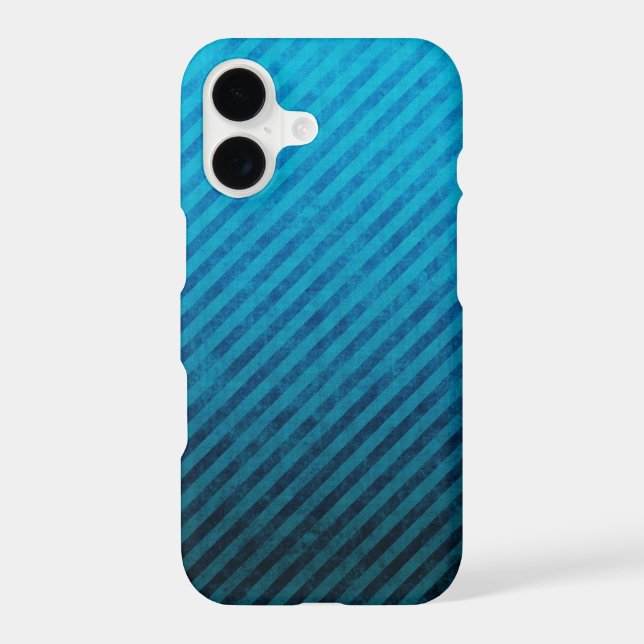 Blue Stripes Grunge Texture Iphone Case (Back)