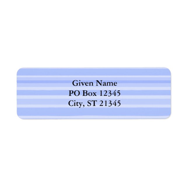 Blue Stripes Label (Front)