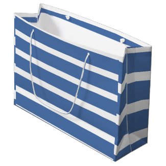 Blue Stripes  Large Gift Bag
