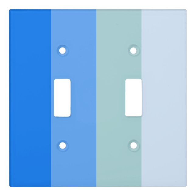 Blue Stripes Light Switch Cover (Front)